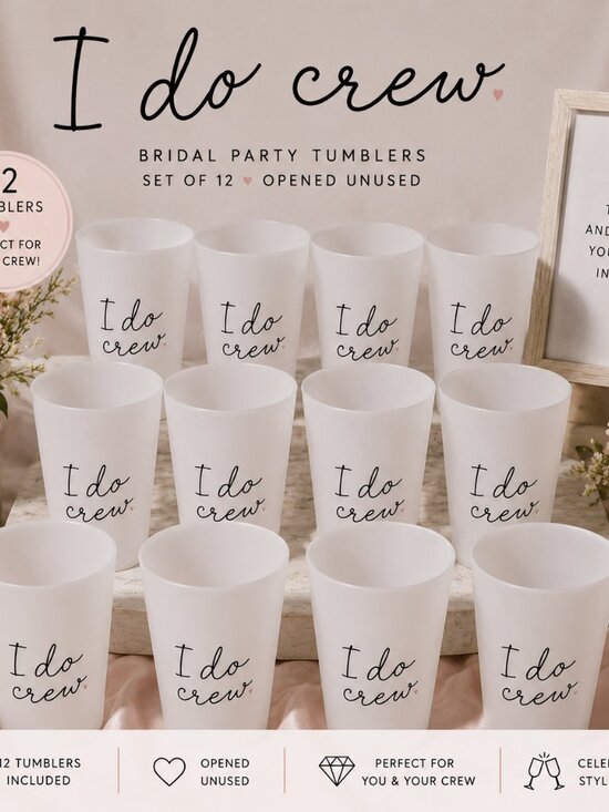Other - Opened / unused  12 tumblers "I Do Crew"
